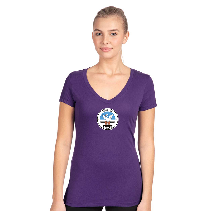 Women's Swansea City Soccer  Next Level V-Neck T-Shirt